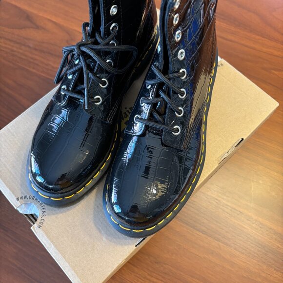 Dr. Martens Glossy Black Ankle Booties - Picture 14 of 14